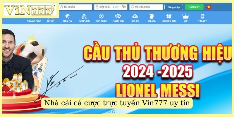 Nhà cái cá cược trực tuyến Vin777 uy tín